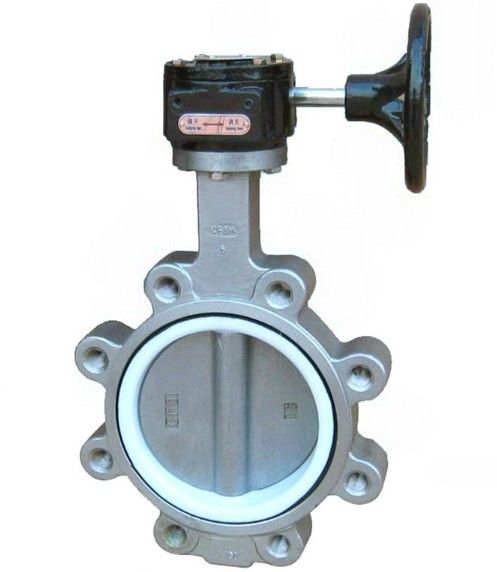 Zawór motylkowy typu Lug Water Shough Shaft Tuleja PTFE bez sworznia