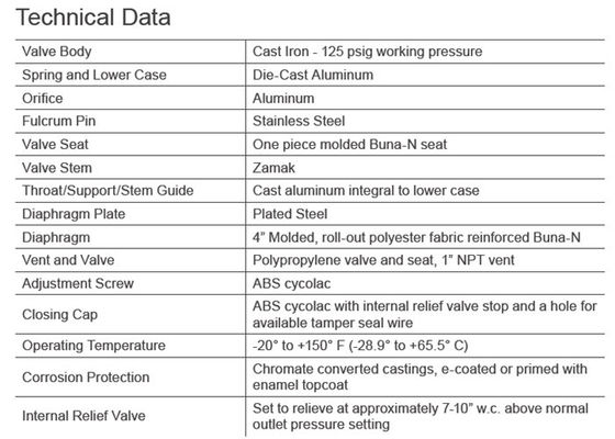 Domowy dwustopniowy regulator gazu Wysoka precyzja Trwały korpus żeliwny Model Sensus 496