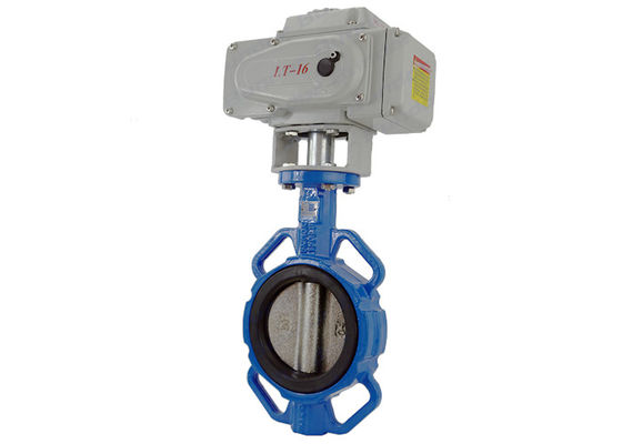 Zawór ściekowy sterowany silnikiem elektrycznym z półwałem typu waflowego